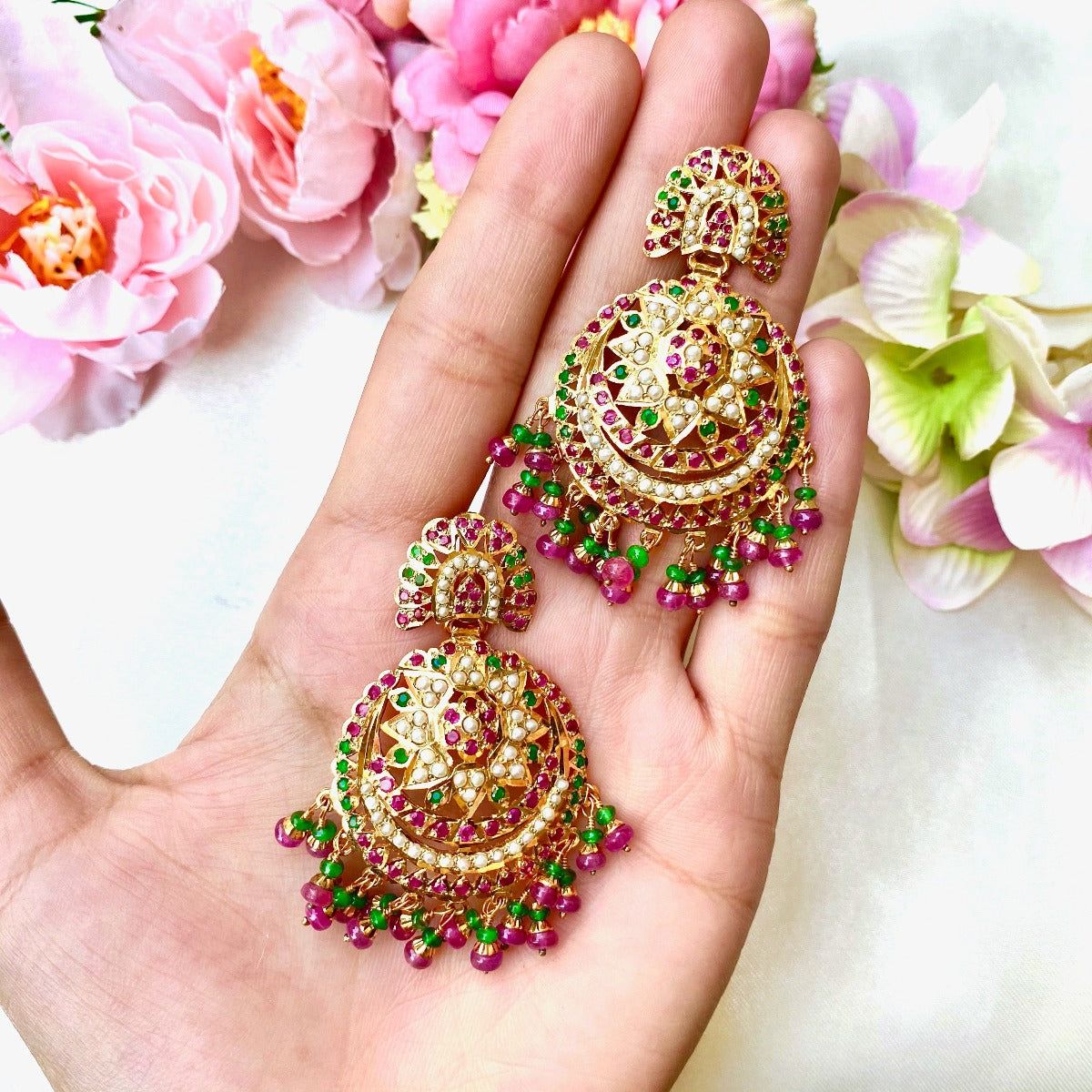gold polished earrings designs