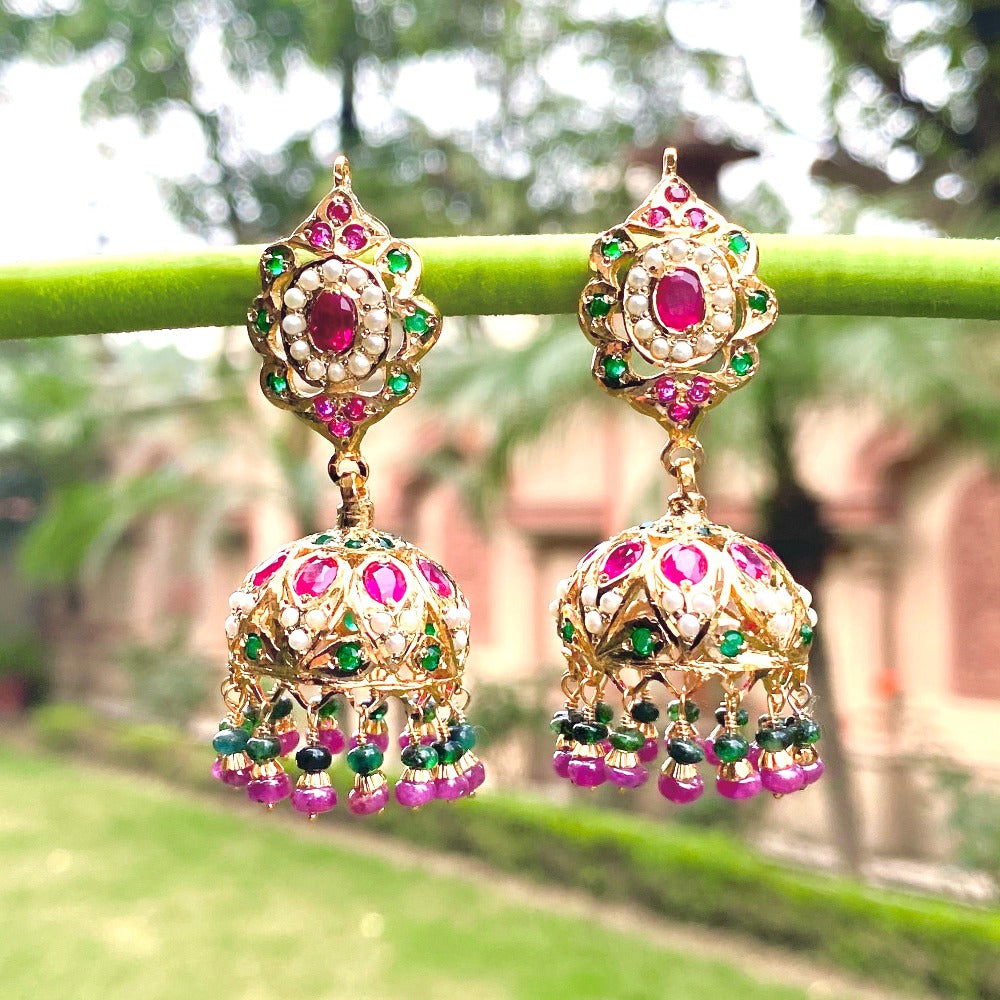 gold plated jhumki