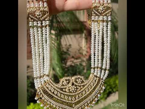 traditional rani haar set in pearls