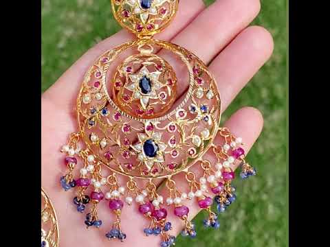 kashmiri jewelry chandbali design