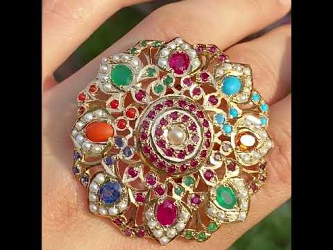 navratna cocktail ring