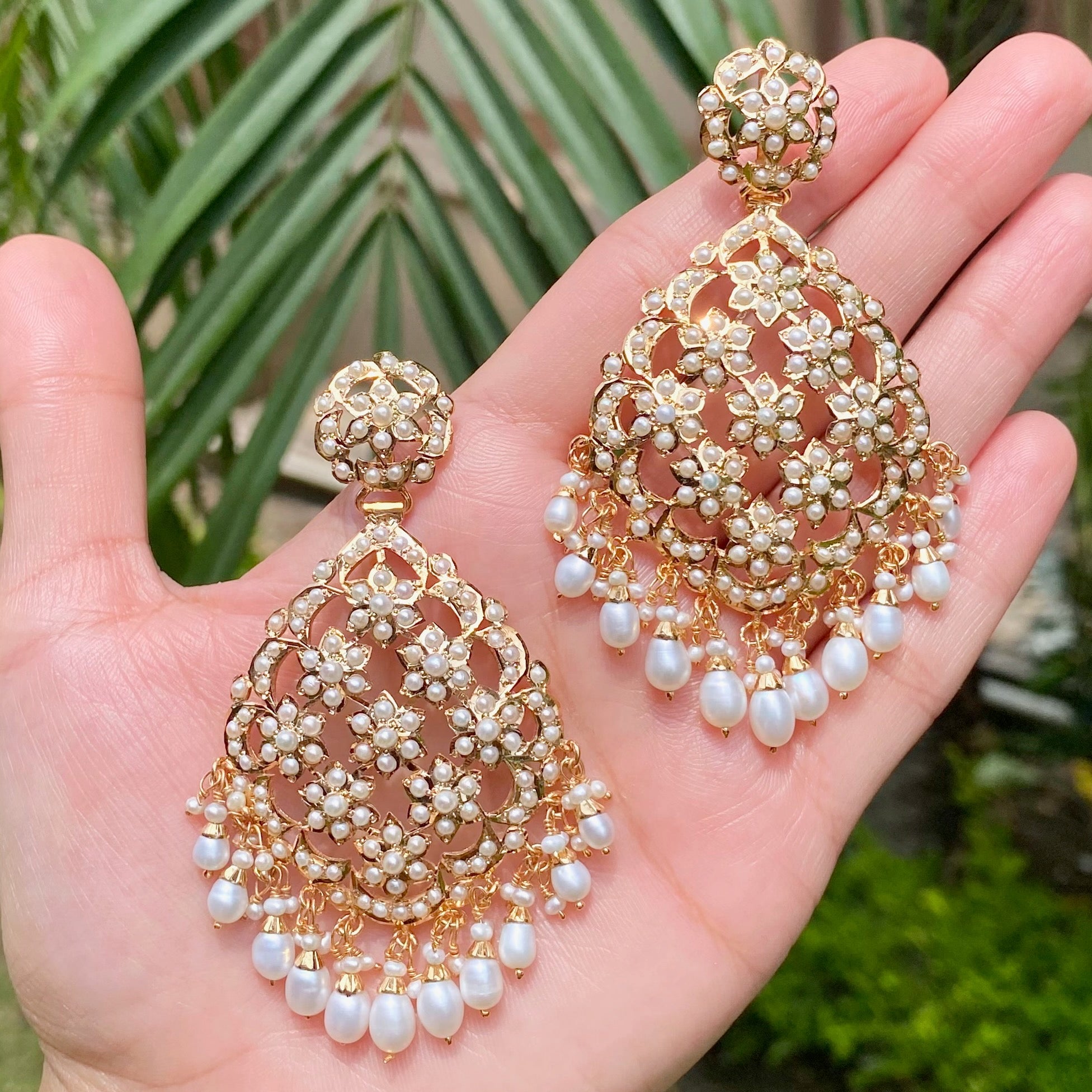 Pearl Earrings | 925 Silver Gold Plated