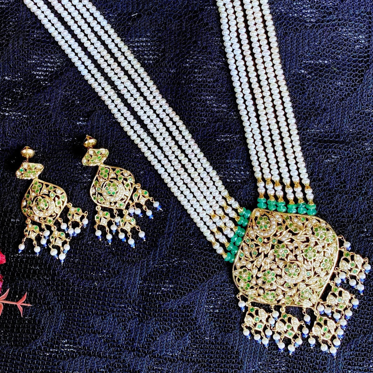 rani haar necklace sets on 925 sterling silver with gold plating