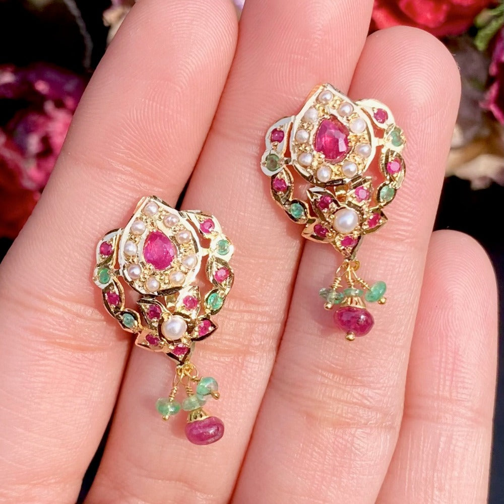 22k Gold Stud Earrings For Women