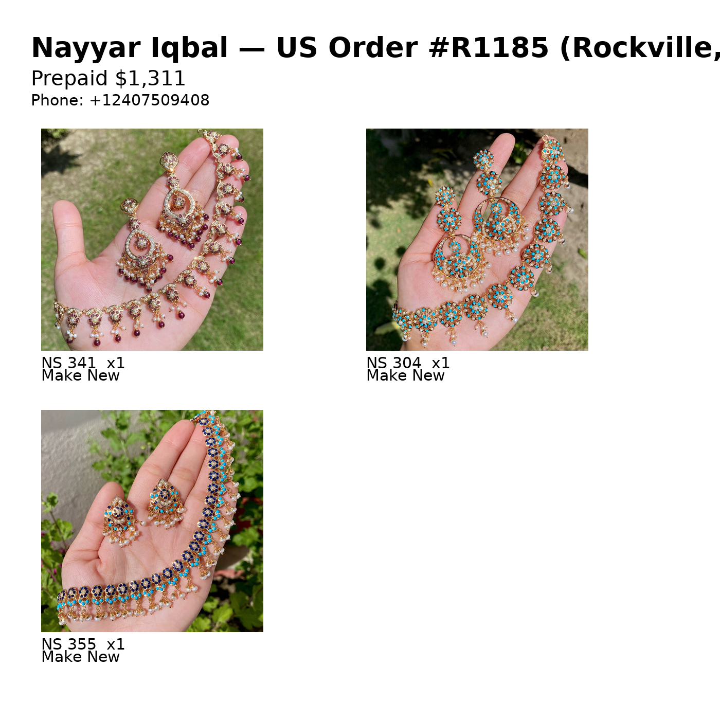 US Order #R1185