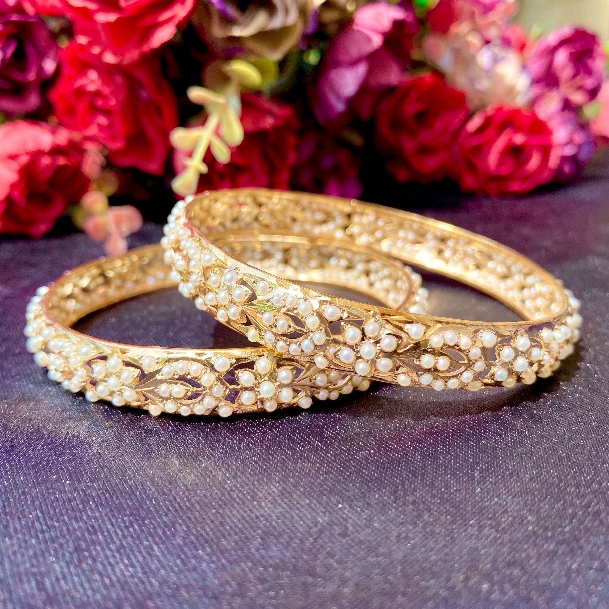 buy pearl bangles for women in hyderabad