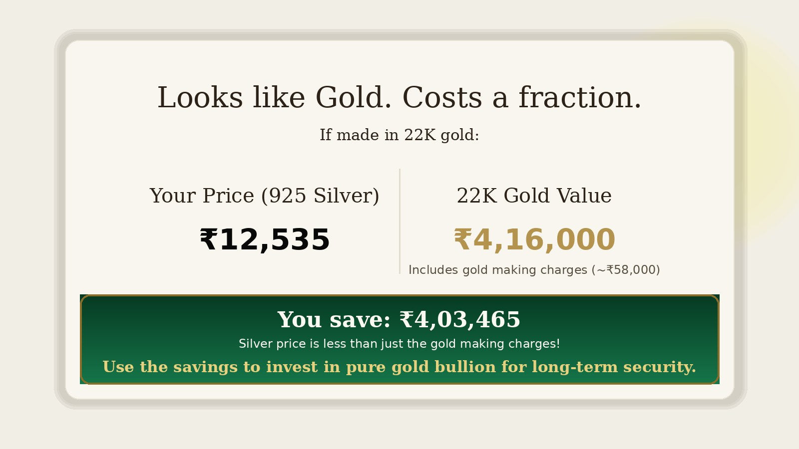 Emerald Green Jadau Chandbali | Looks Like Gold Priced for Comfort | 925 Silver ER 659