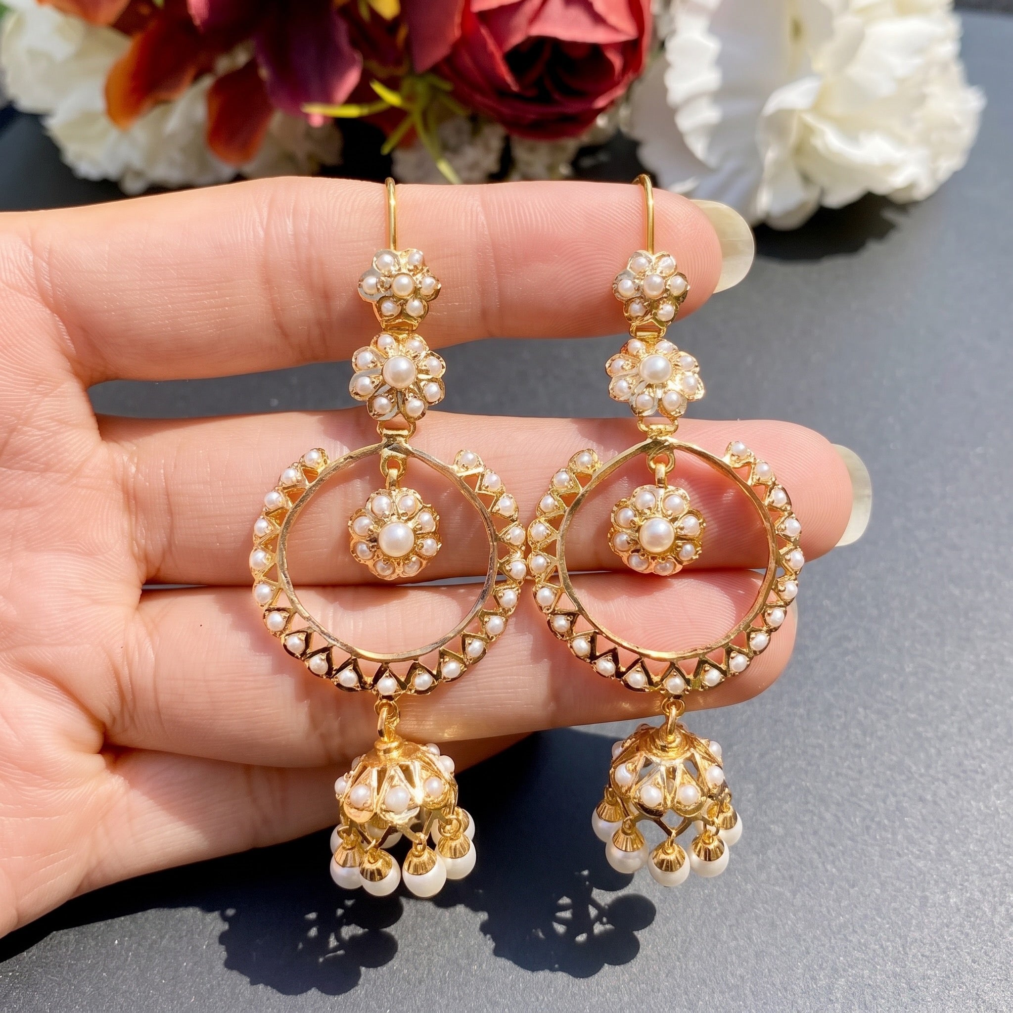 jhumki bali in gold