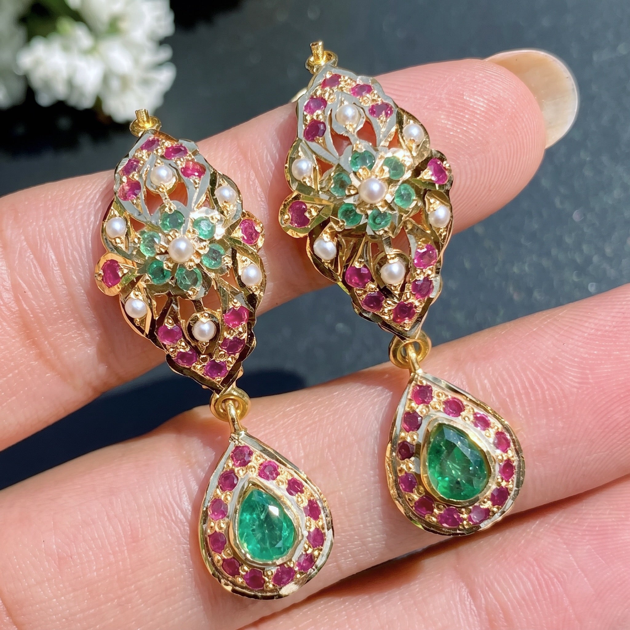 22k gold dandi earrings