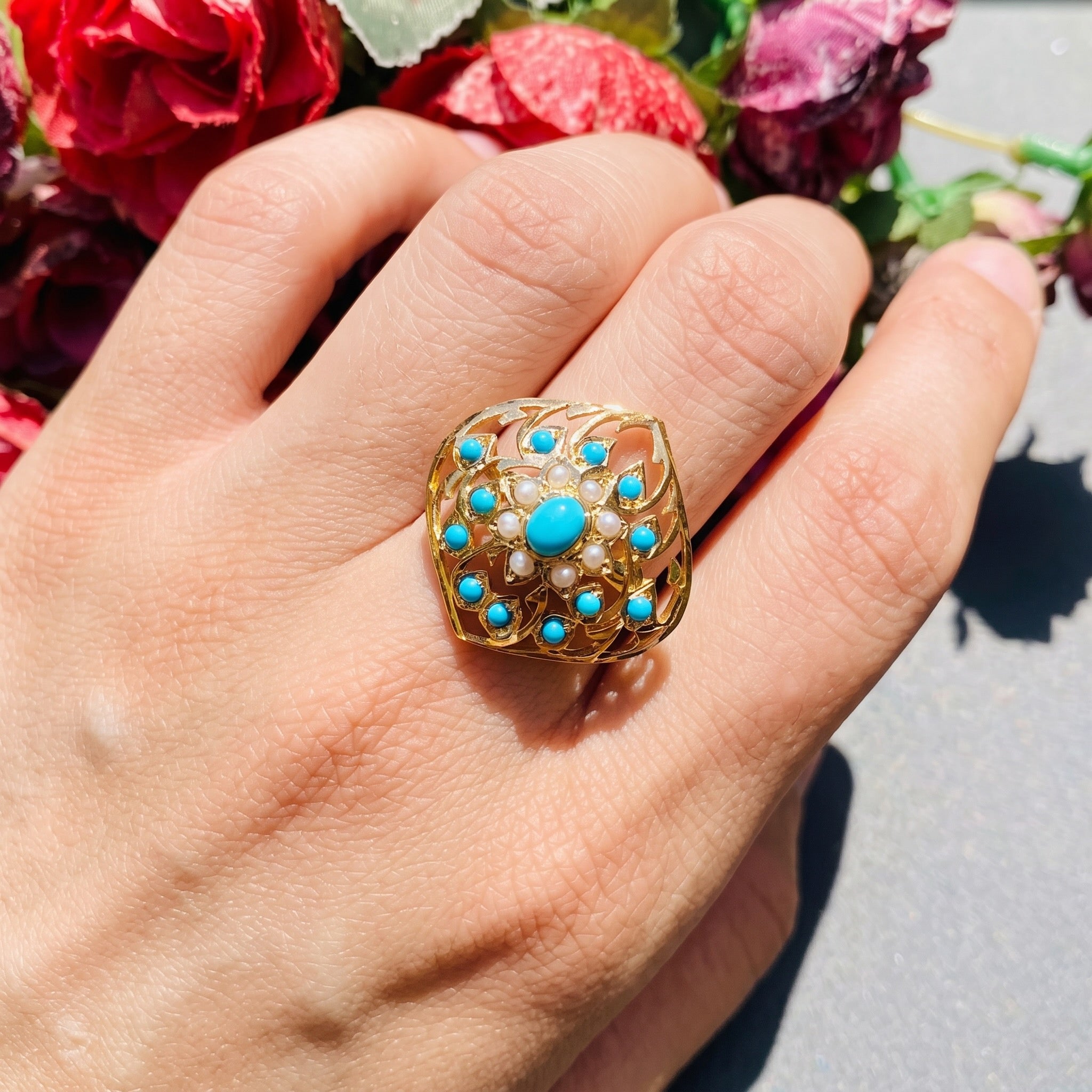 gold ring feroza