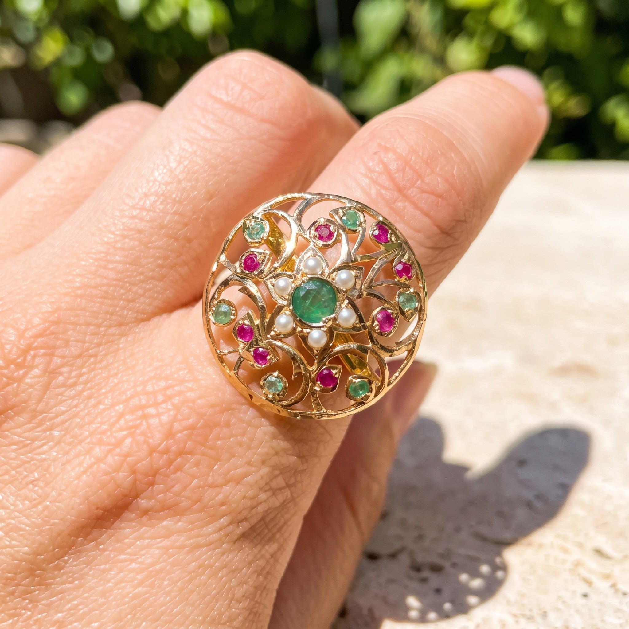 jadau gold ring delhi