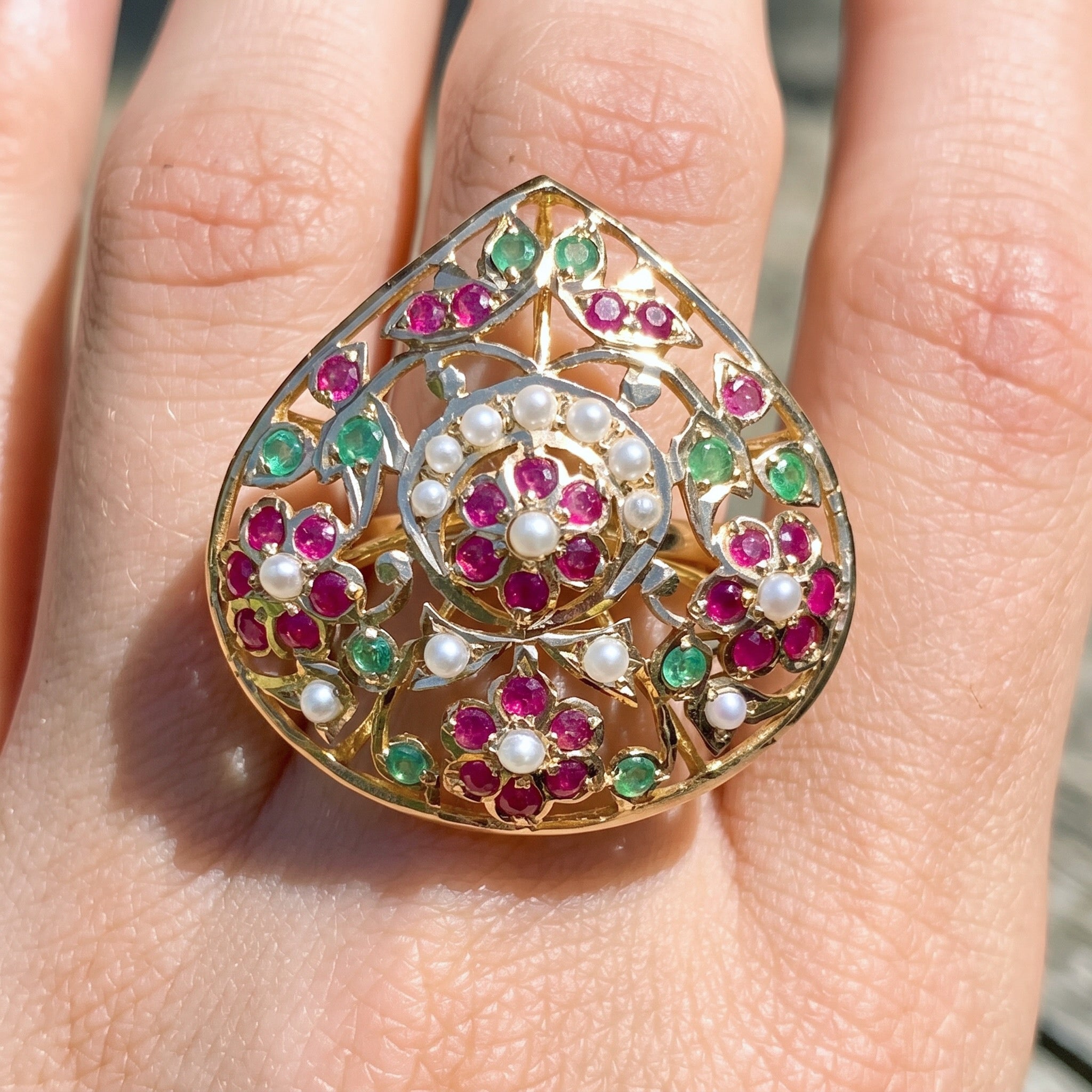jadau cocktail ring for women tanishq