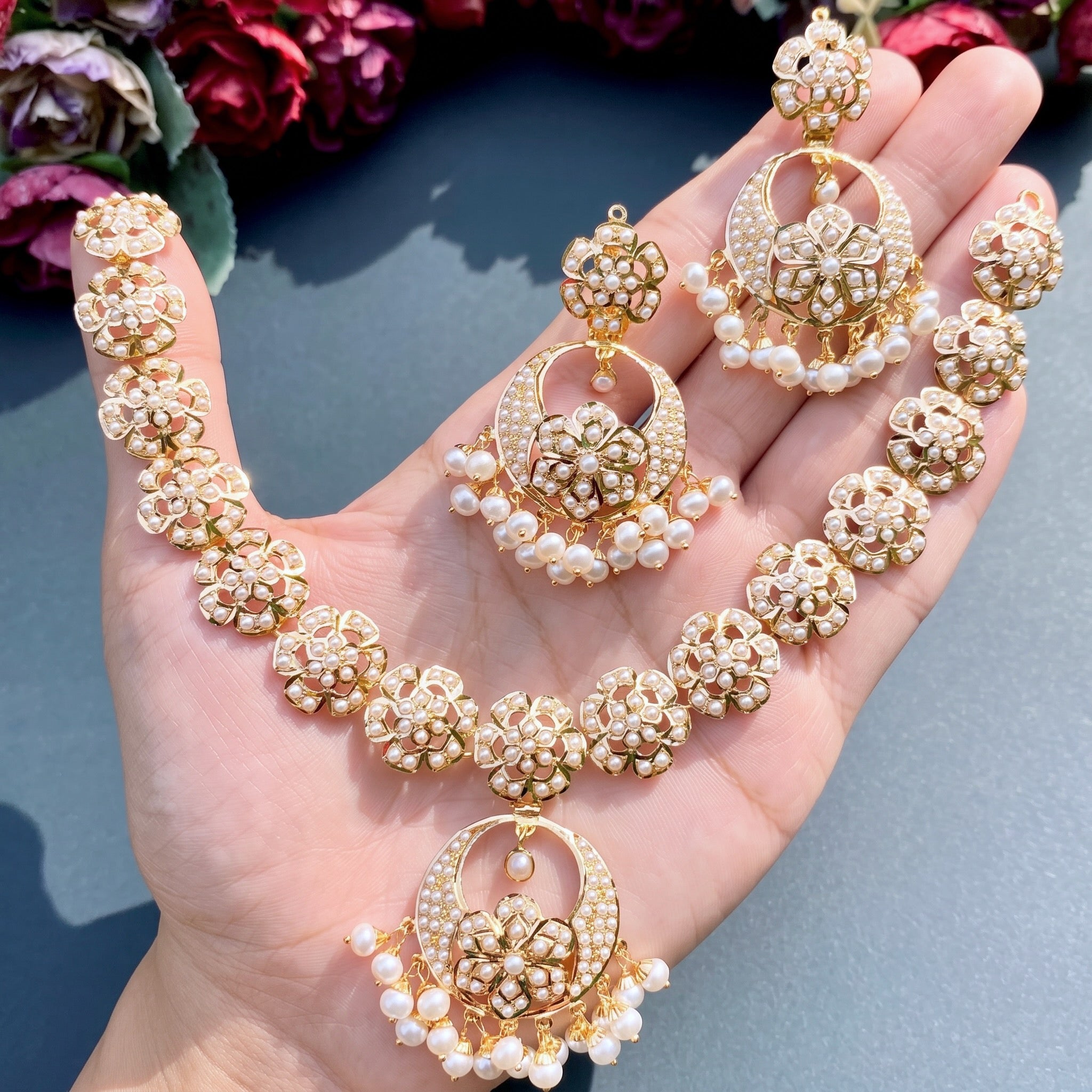 pearl necklace set