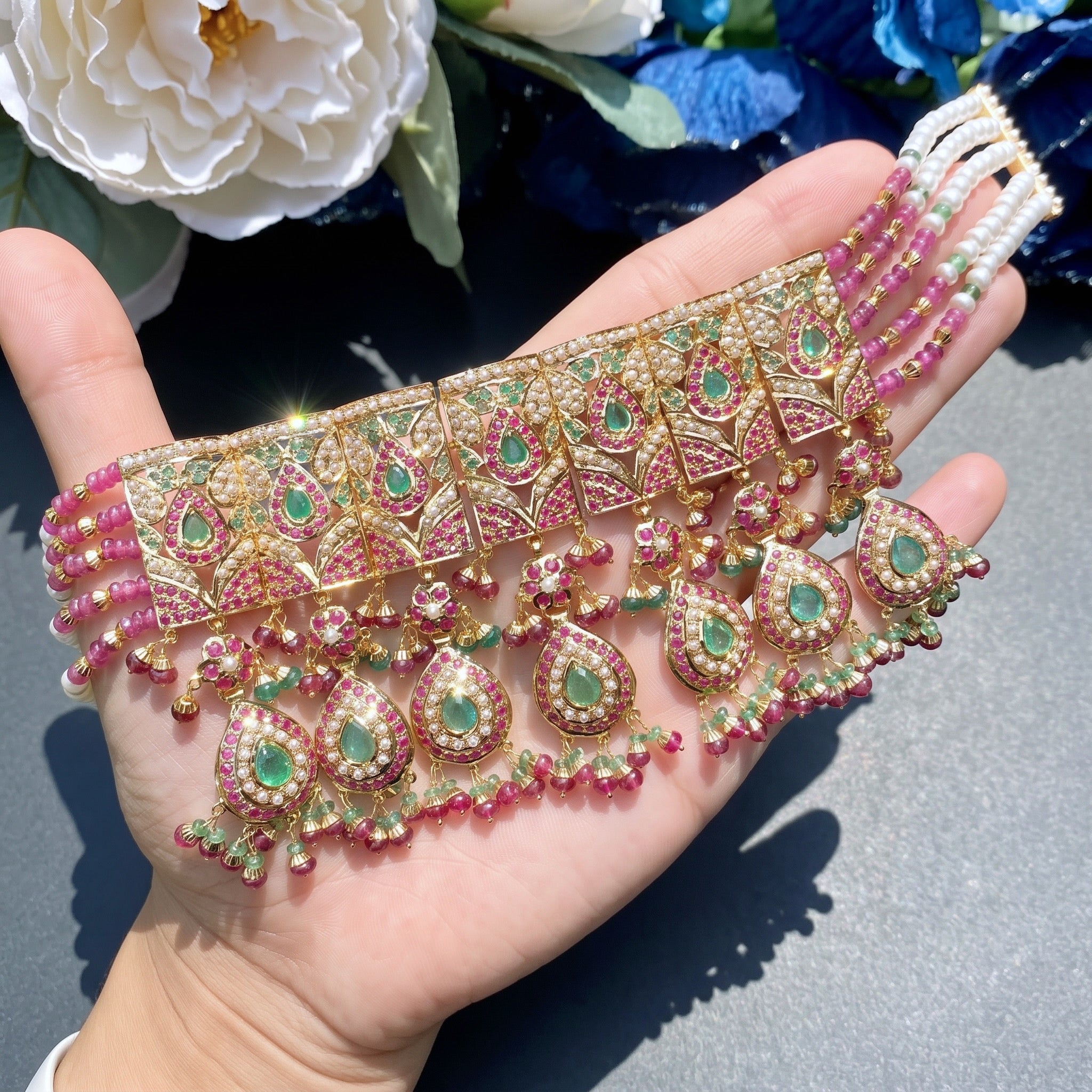 jadau gold choker banglore