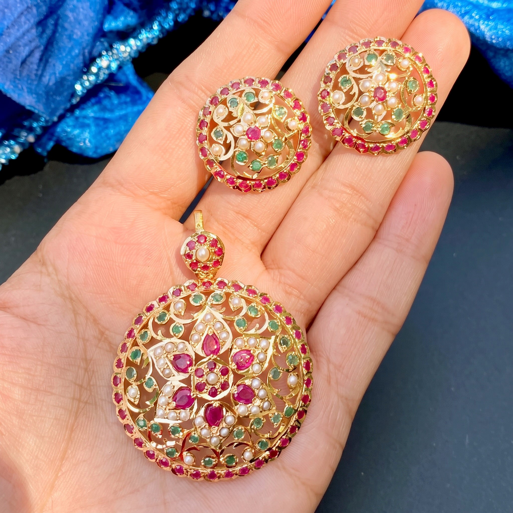 indo western set in gold