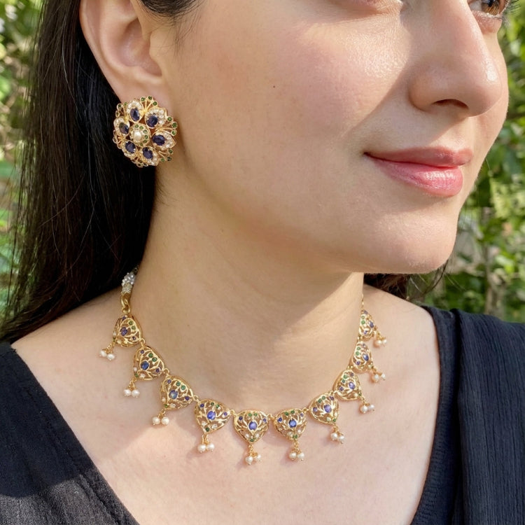 Classy & Trendy Jewellery | Sapphire Like Blue Stones | Modern Design NS 259