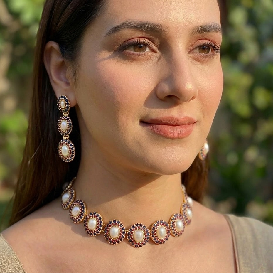 Trendy Choker Set | Western Choker Design | Jadau Choker NS 300