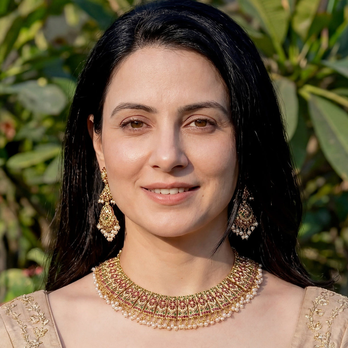 Traditional Jadau Necklace | Bridal Jadau Jewellery | Indian Jewellery | NS 352