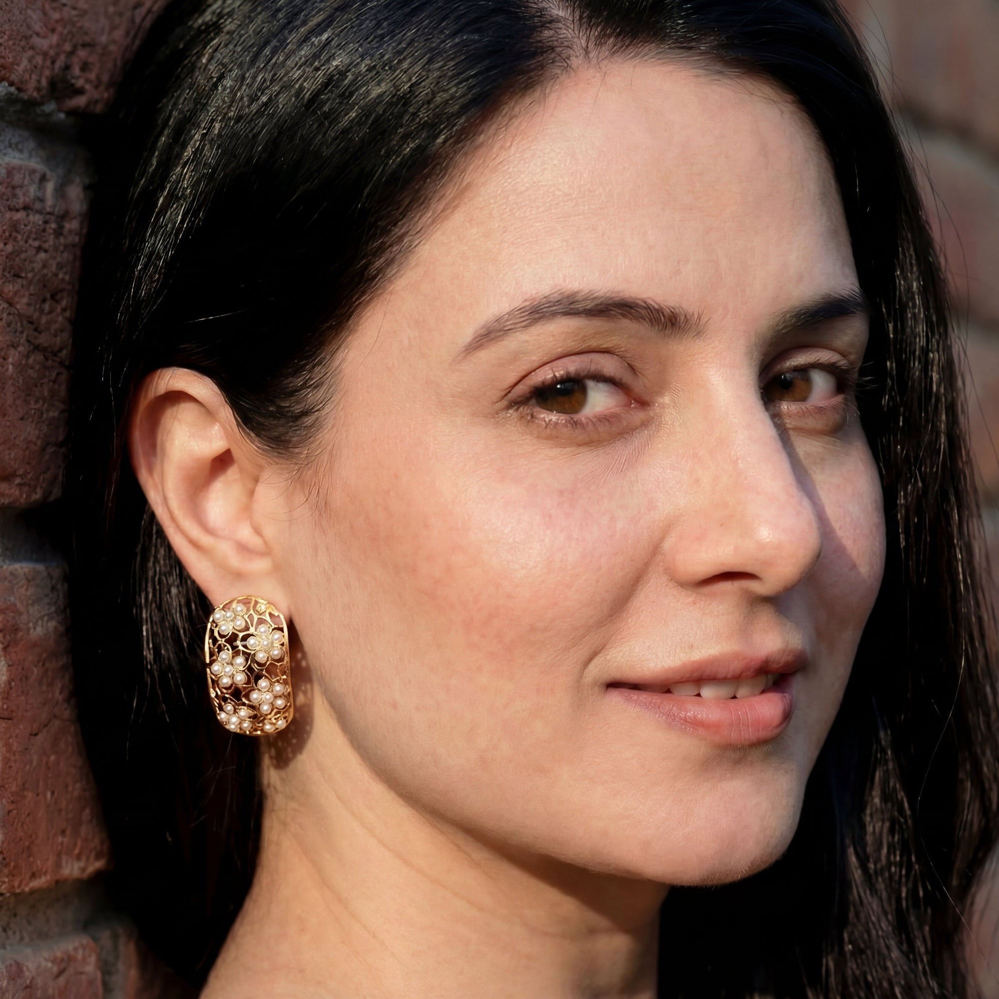 Elegant Pearl Earrings in Silver | Classic Pearl Studs | Modern & Trendy Design | ER 356