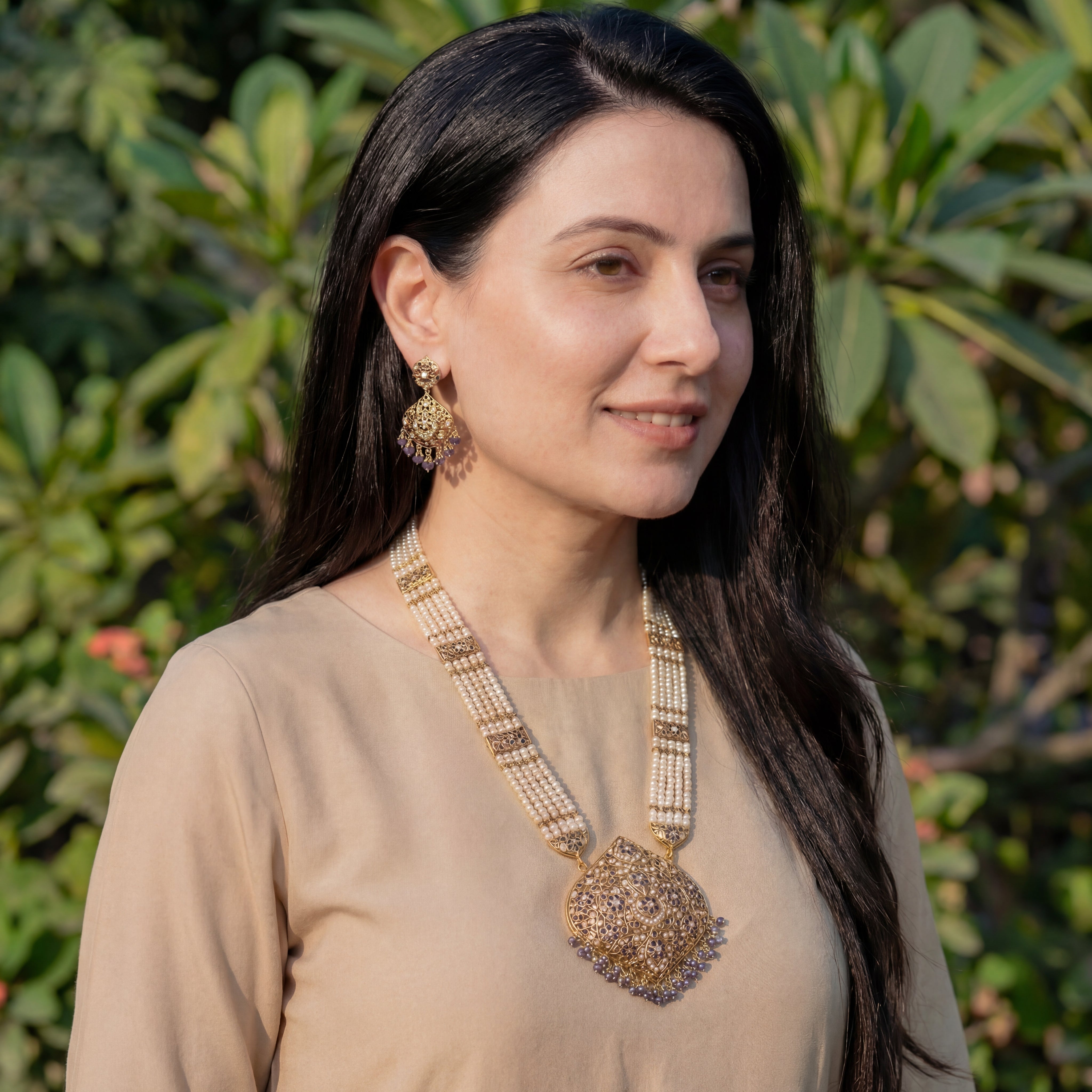 Blue Sapphire Rani Haar Set | Premium Quality Gold Plated Jewelry NS 222