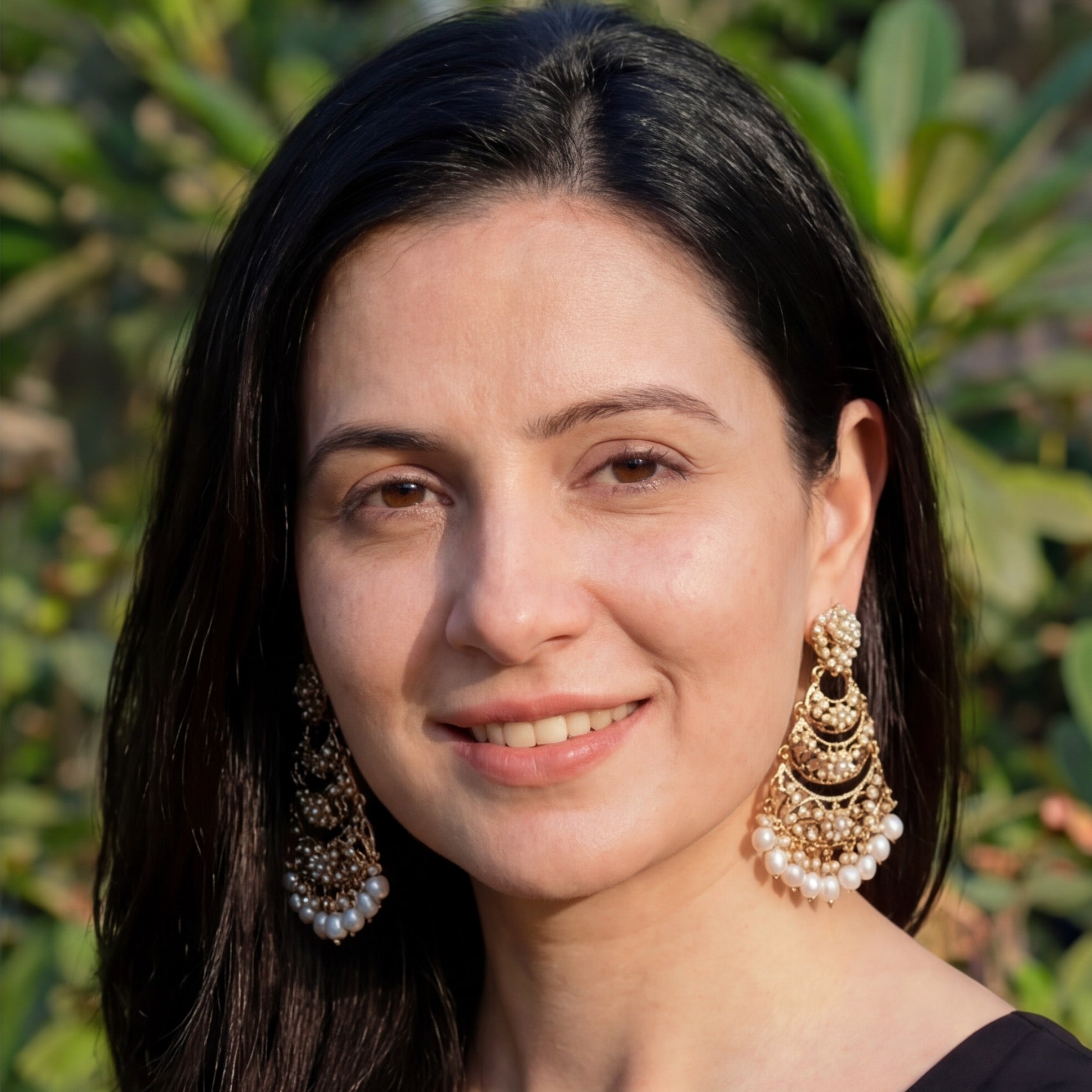 Multi Tier Pearl Earrings for Women | Authentic Freshwater Pearls on 925 Silver ER 626