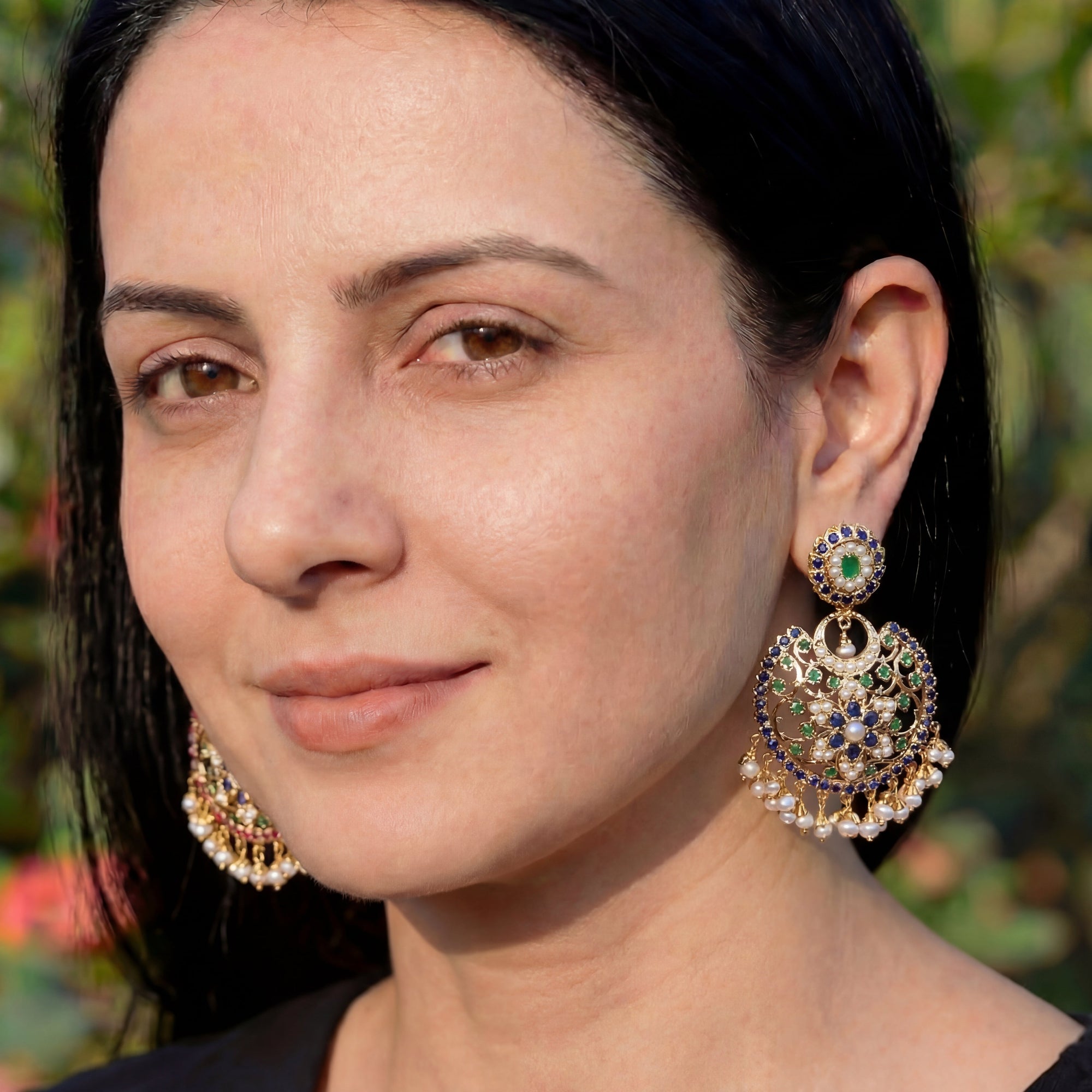 ఎవర్‌గ్రీన్ చంద్‌బాలీ చెవిపోగులు | హెరిటేజ్ ఇండియన్ జువెలరీ | మొఘల్ శకం ఆభరణాలు | ER 369