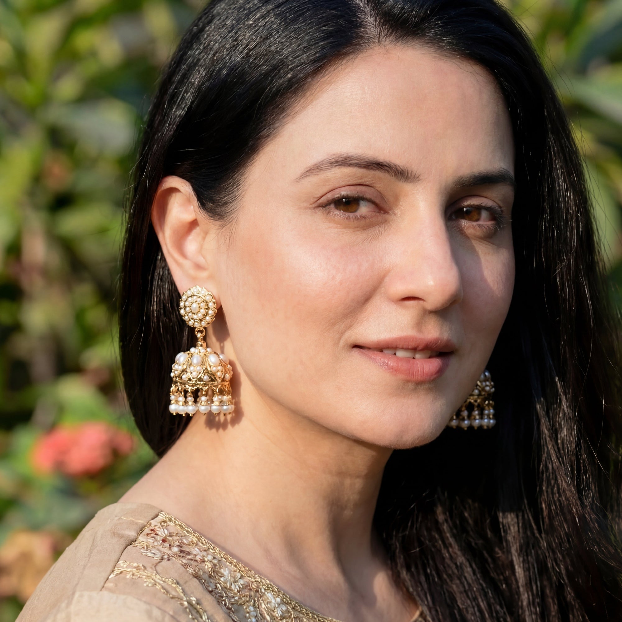 Real Pearl Jhumka | For Girls & Women | Gold Plated Silver ER 156