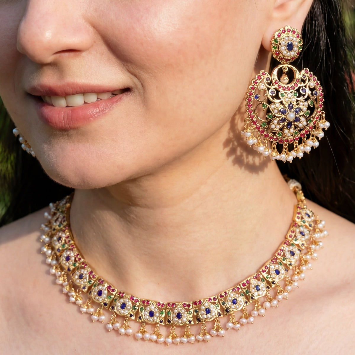 Buy Gold Plated Jadau Sets Online | Exquisitely Crafted | Premium Materials NS 264