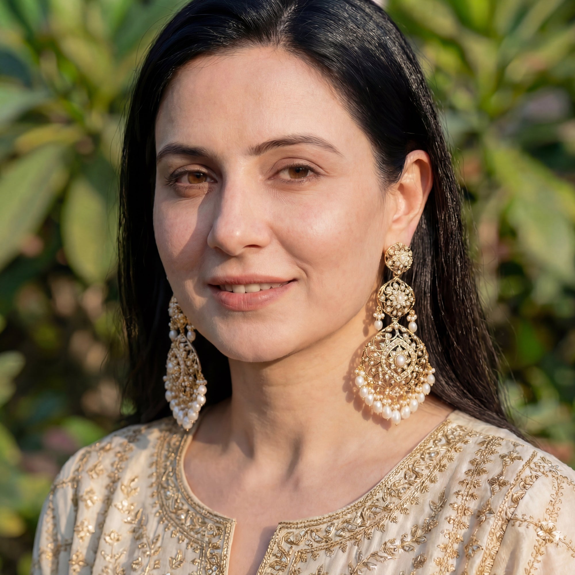 स्टेटमेंट पर्ल डैंगलर्स | प्रामाणिक फ्रेशवाटर मोती | स्टर्लिंग सिल्वर ER 595