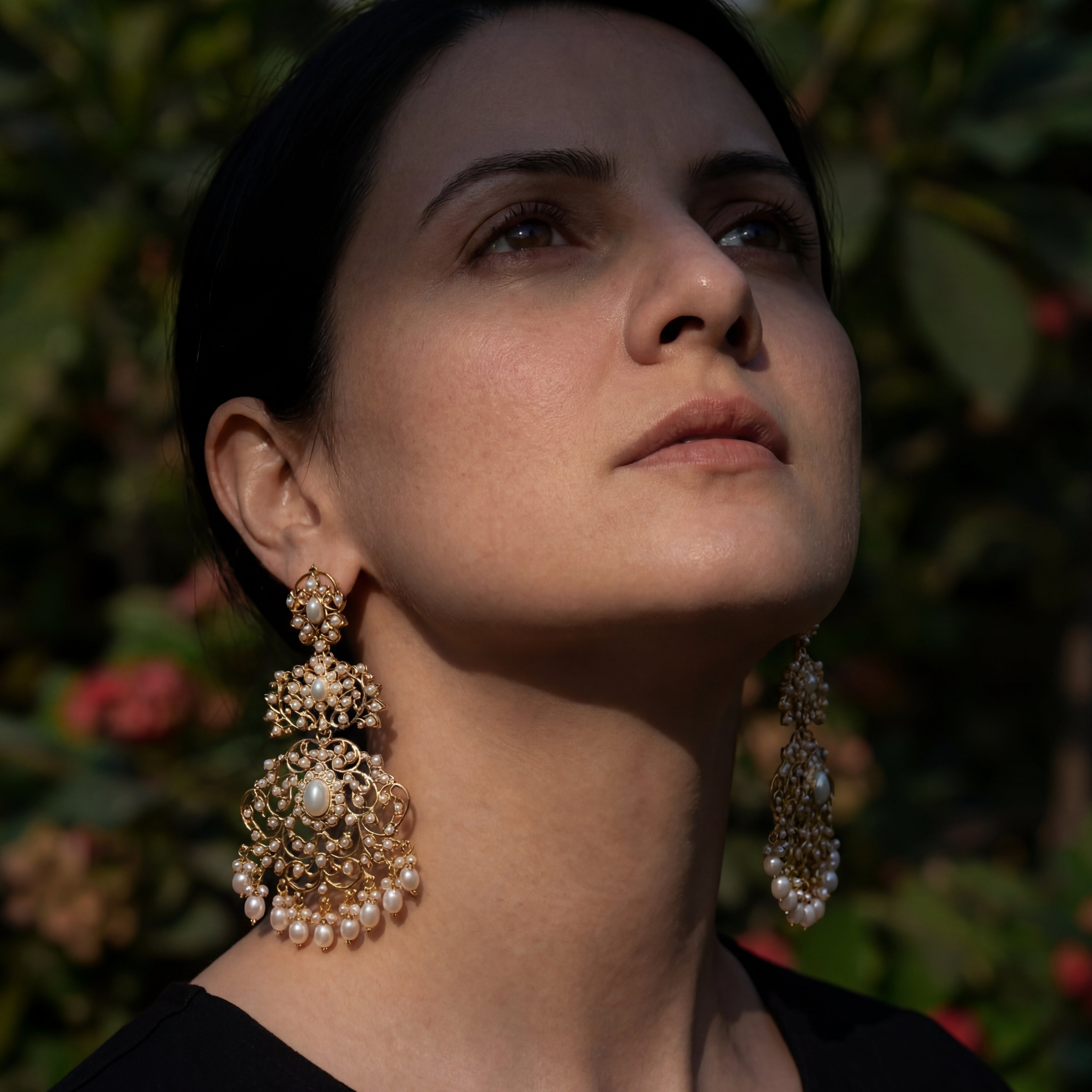 Exquisite Seed Pearl Earrings | Gold Plated Sterling Silver ER 277