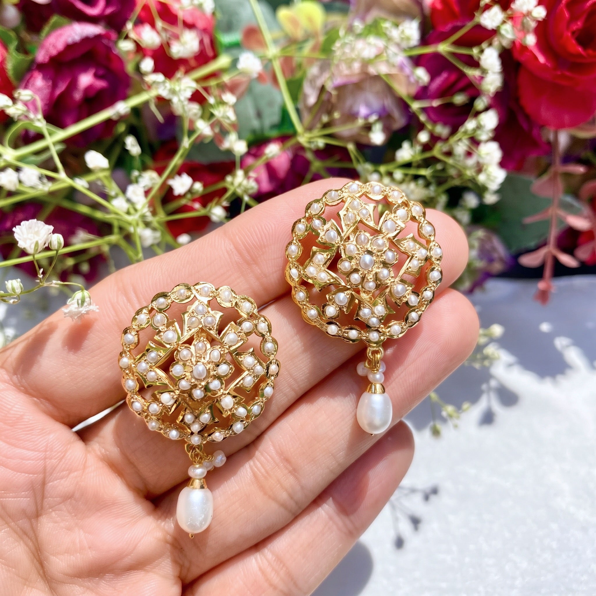 Premium Pearl Pendant Sets | Gold Plated Sterling Silver PS 050