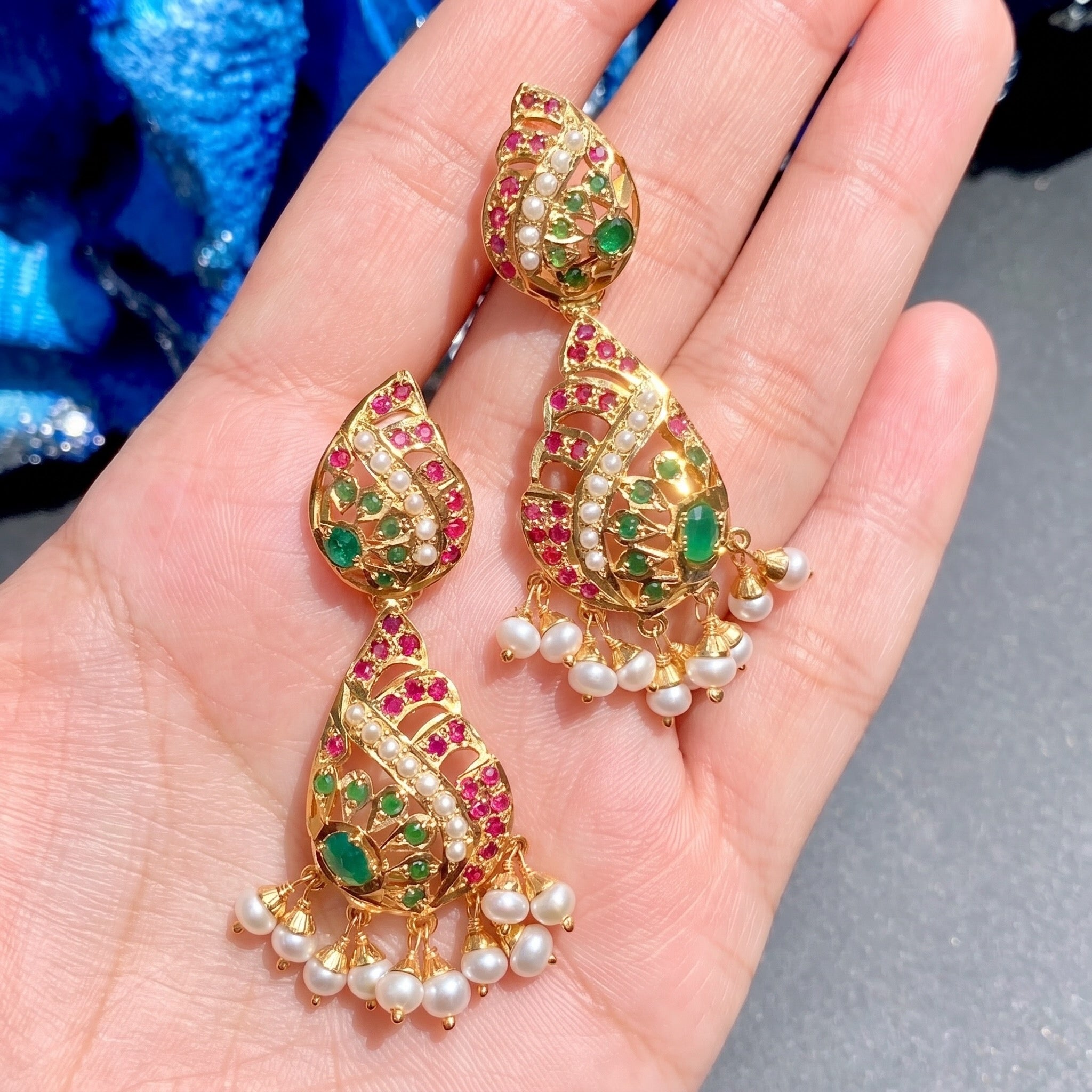 Delicate Earrings in Gold Plated Silver ER 189