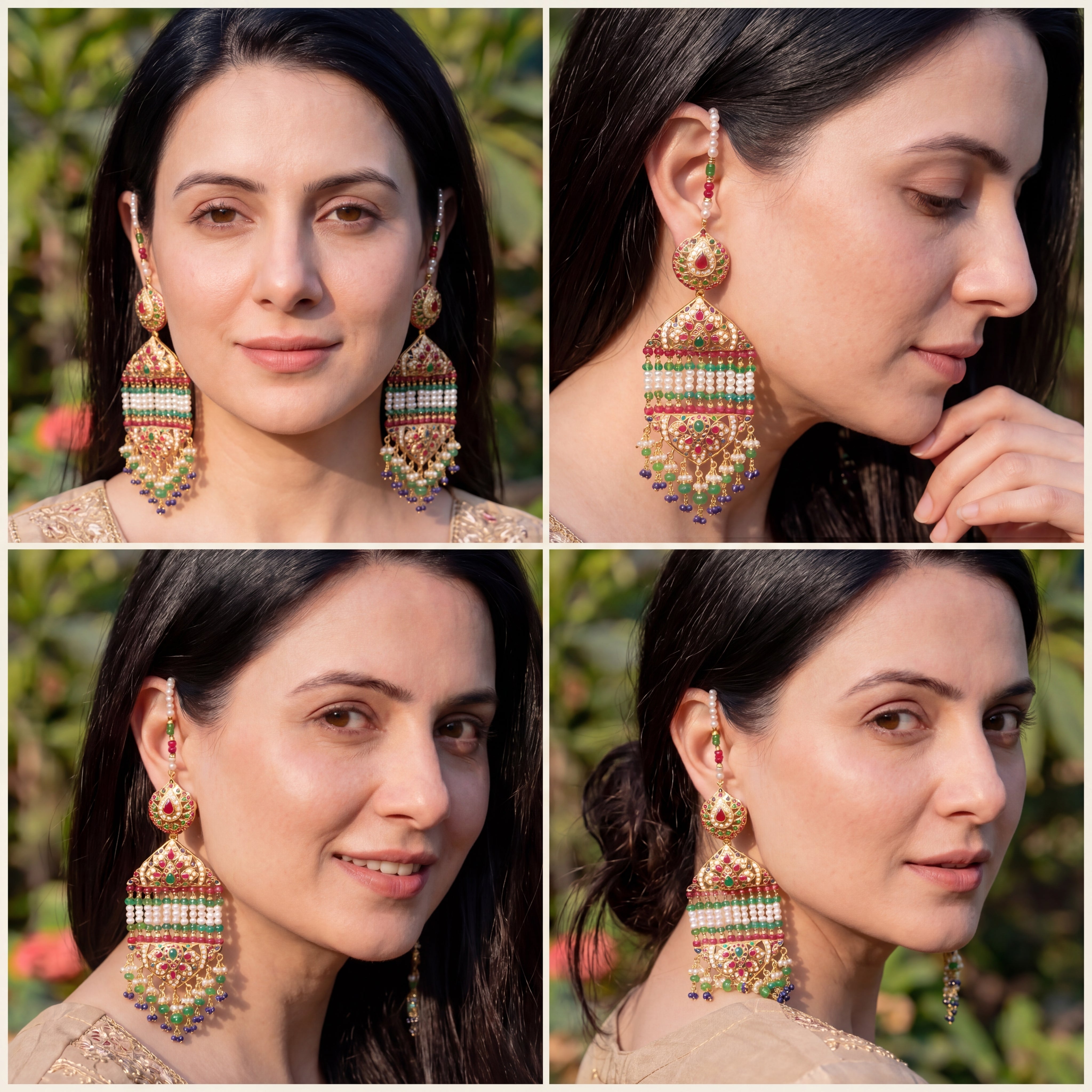 Buy Gold Plated Earrings Online | Statement Jhoomer Earrings ER 171
