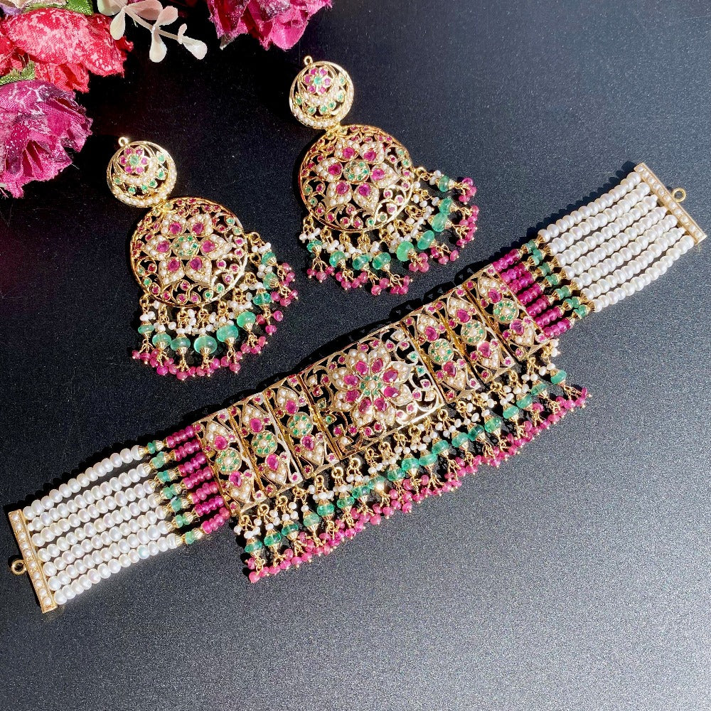 rajasthani rajputana gold necklace set