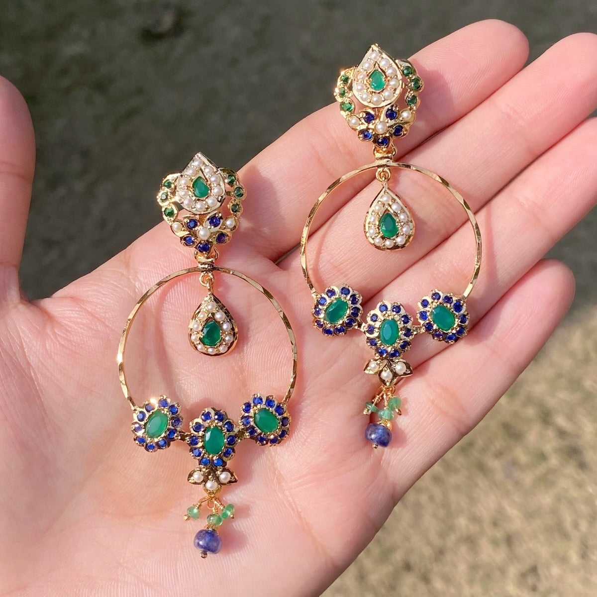 buy gold plated chandbali earrings in usa