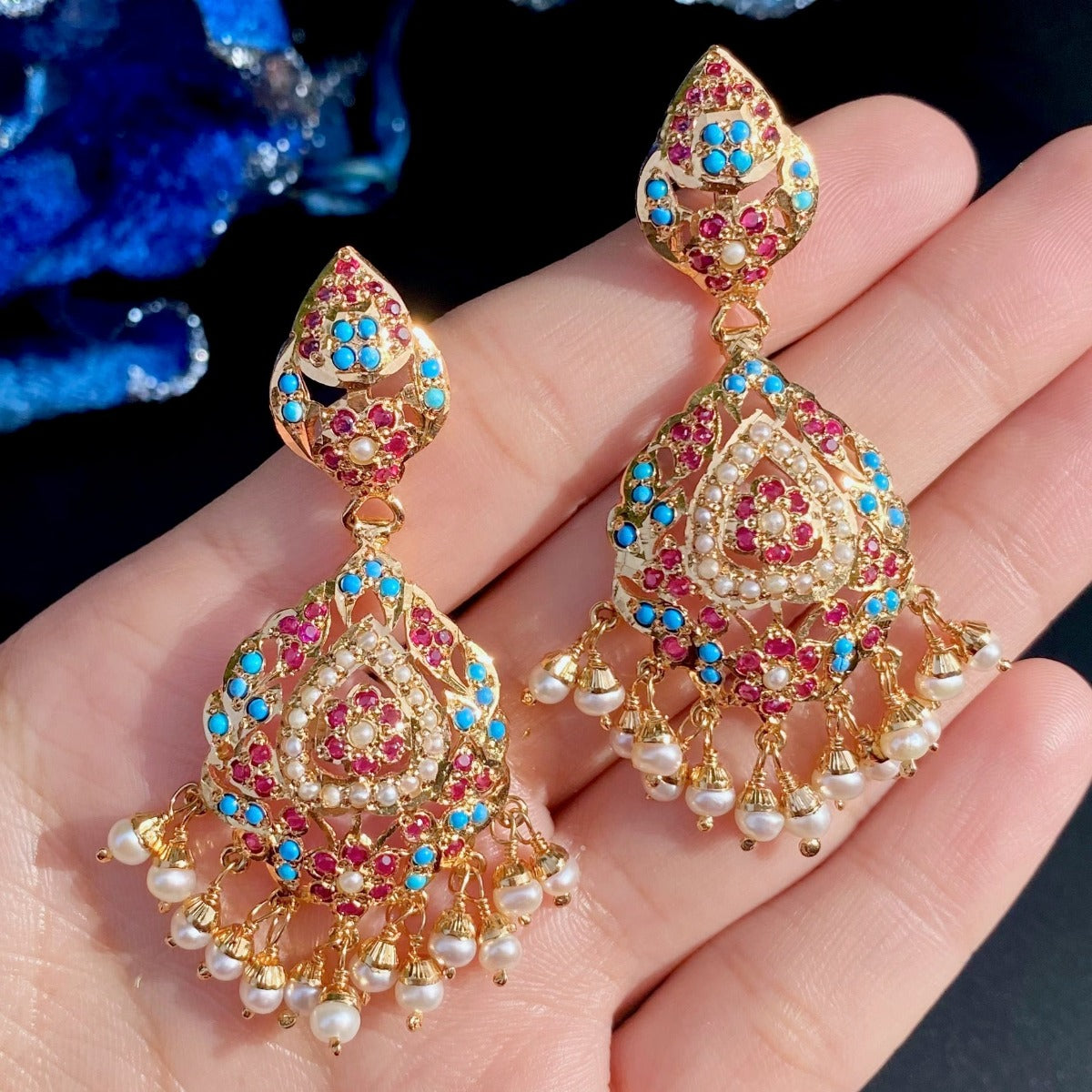 buy jadau earrings online in usa
