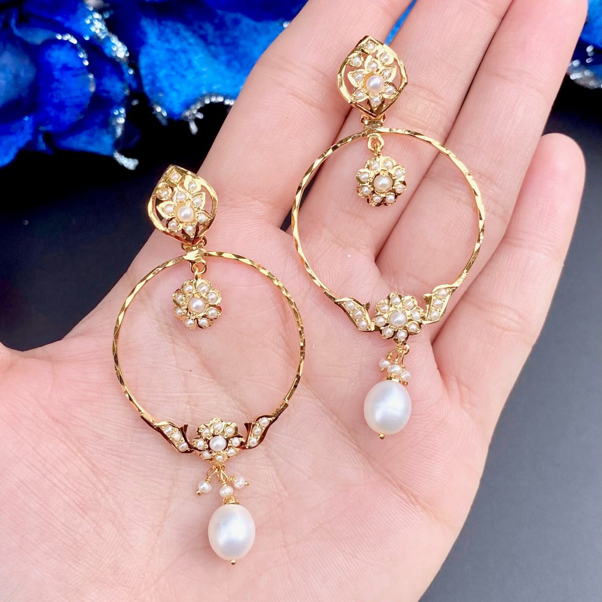 buy pearl chandbali earrings in usa