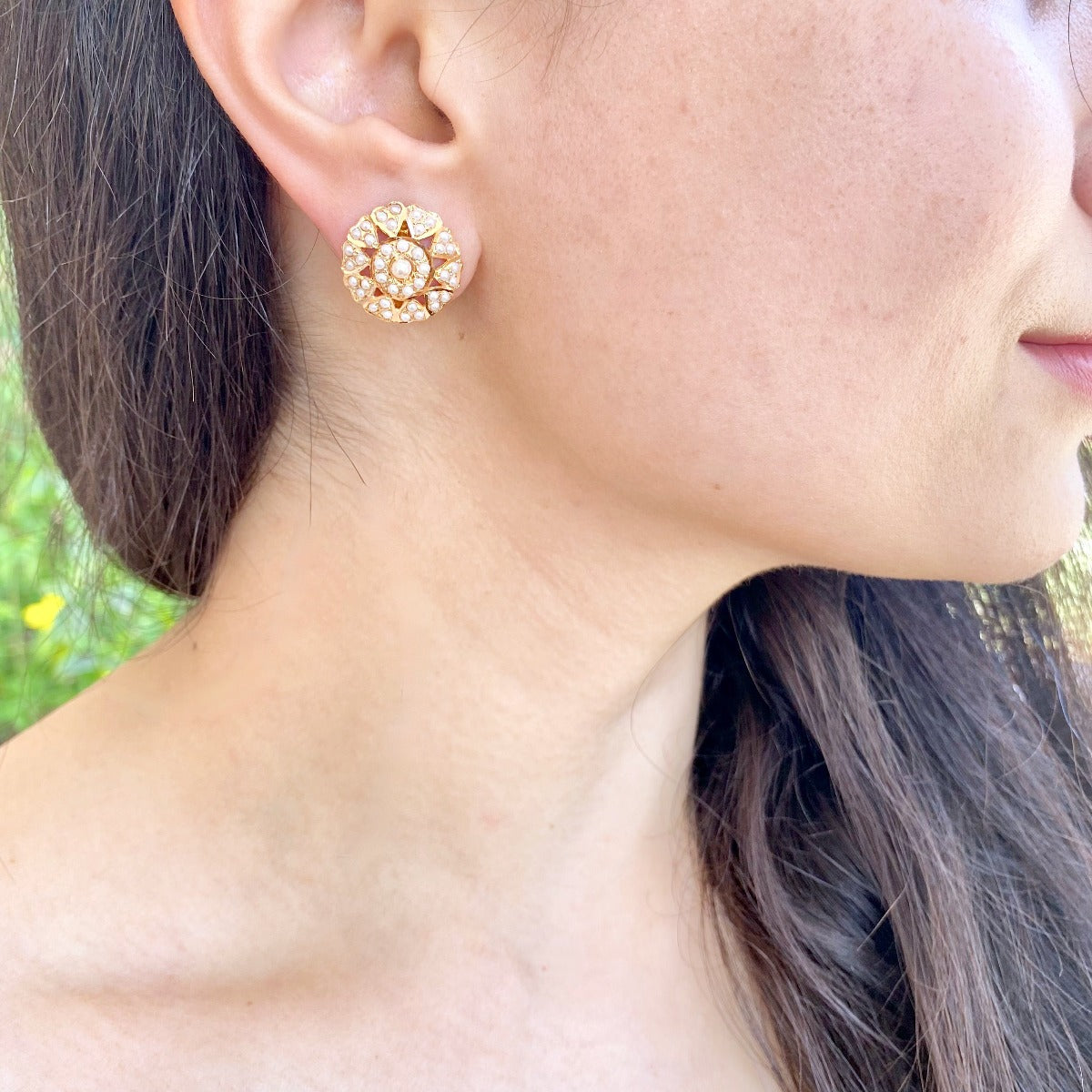 Pearl Studs for Women in Gold | 22k Gold Jewelry | Gifting Options in Gold GER 039