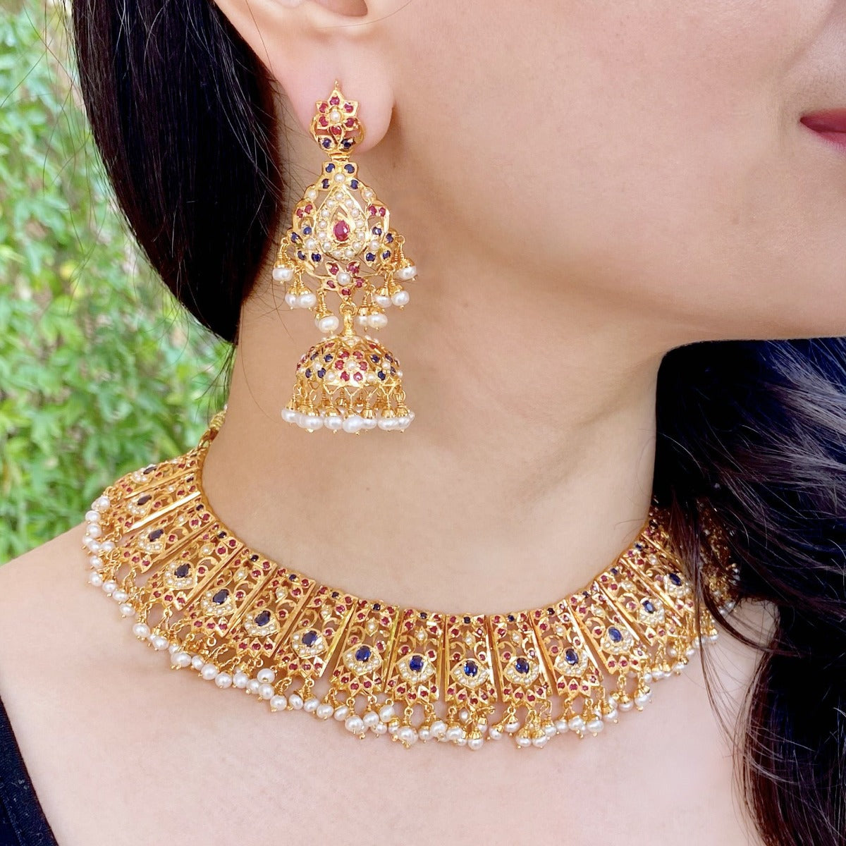 buy pakistani gold plated jadau jewelry in usa