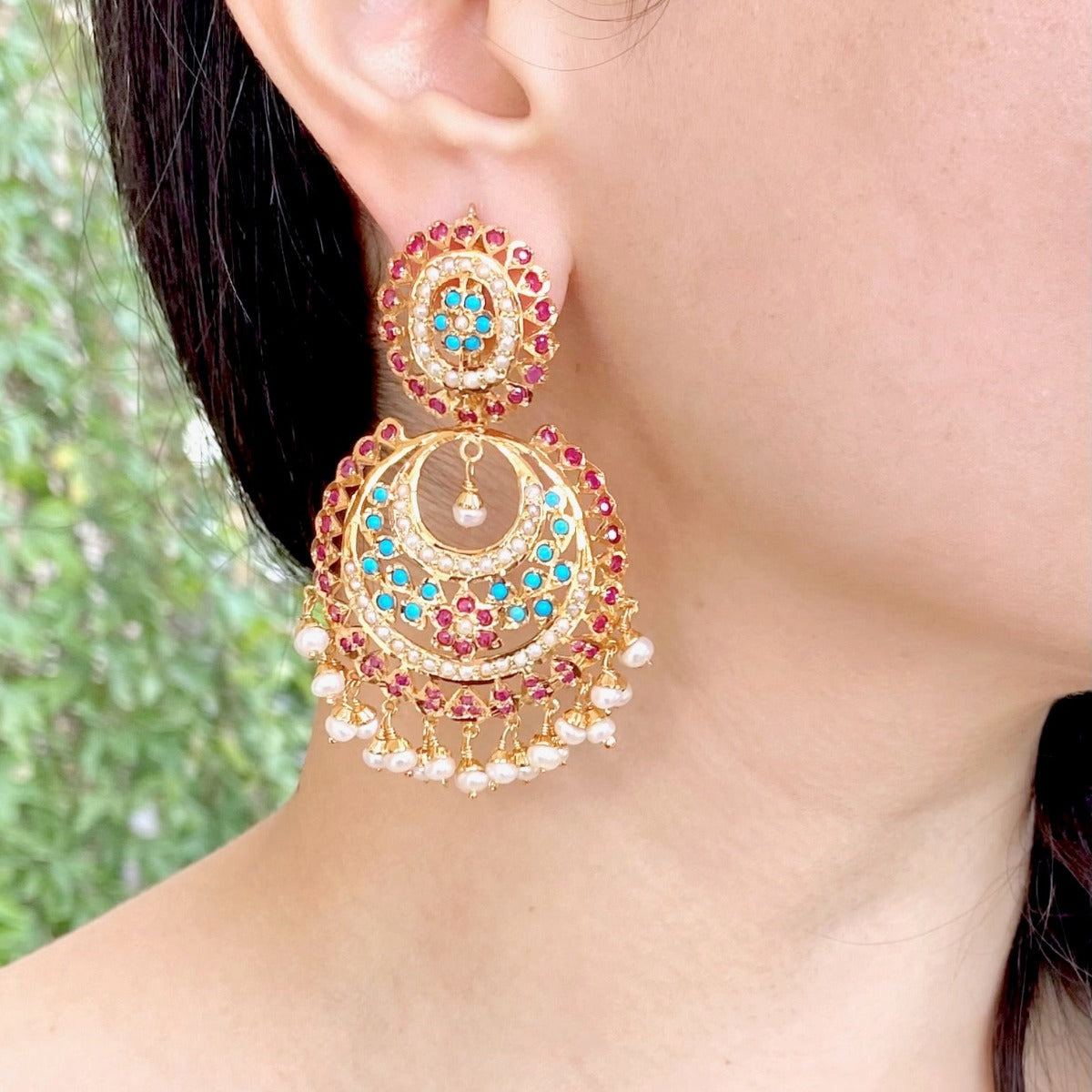 gold plated indian earrings usa