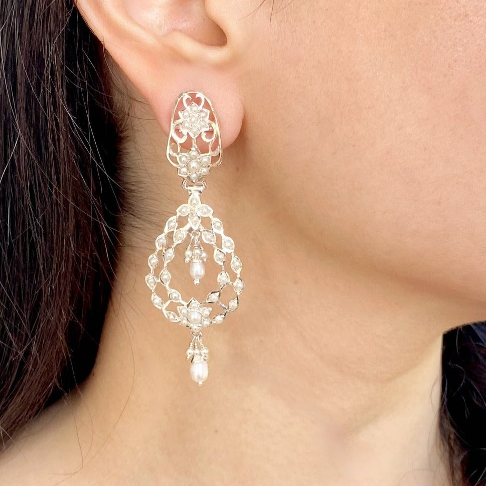 Pure Silver Earrings Online | Western Earrings Design SER 063