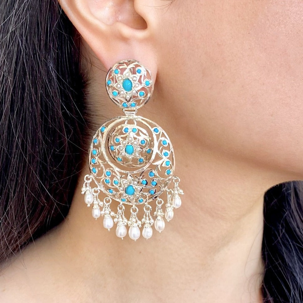 pure silver chandbali earrings online