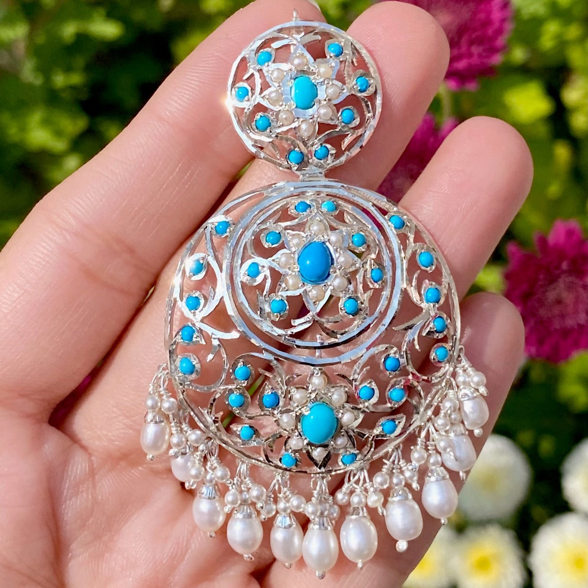 buy pure silver earrings in delhi
