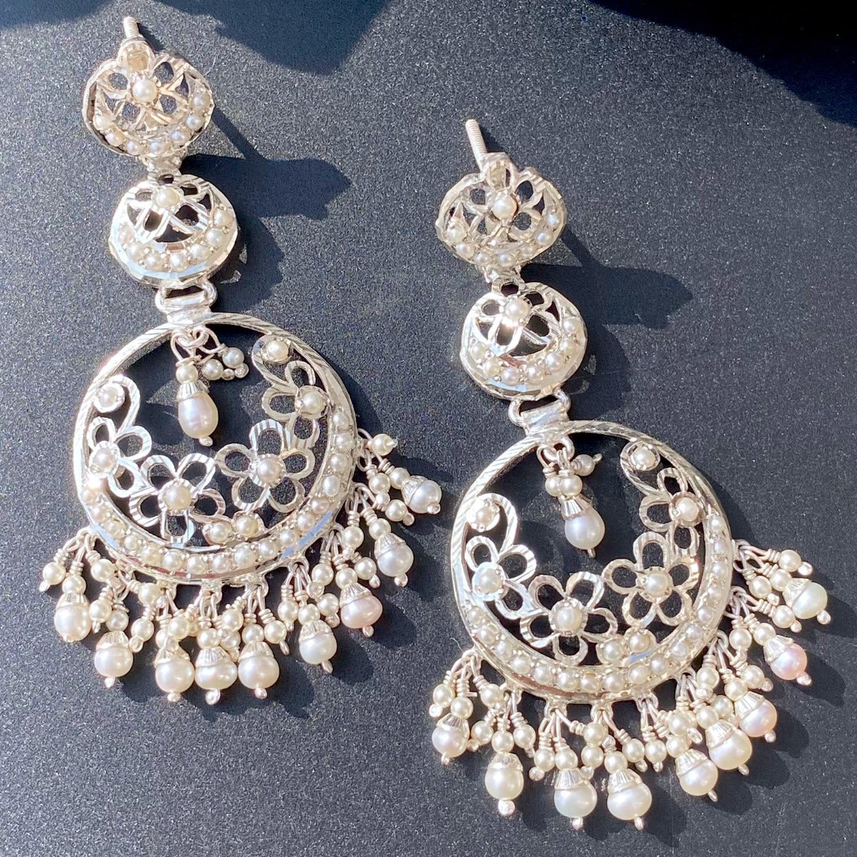 unique chandbali design on 925 silver