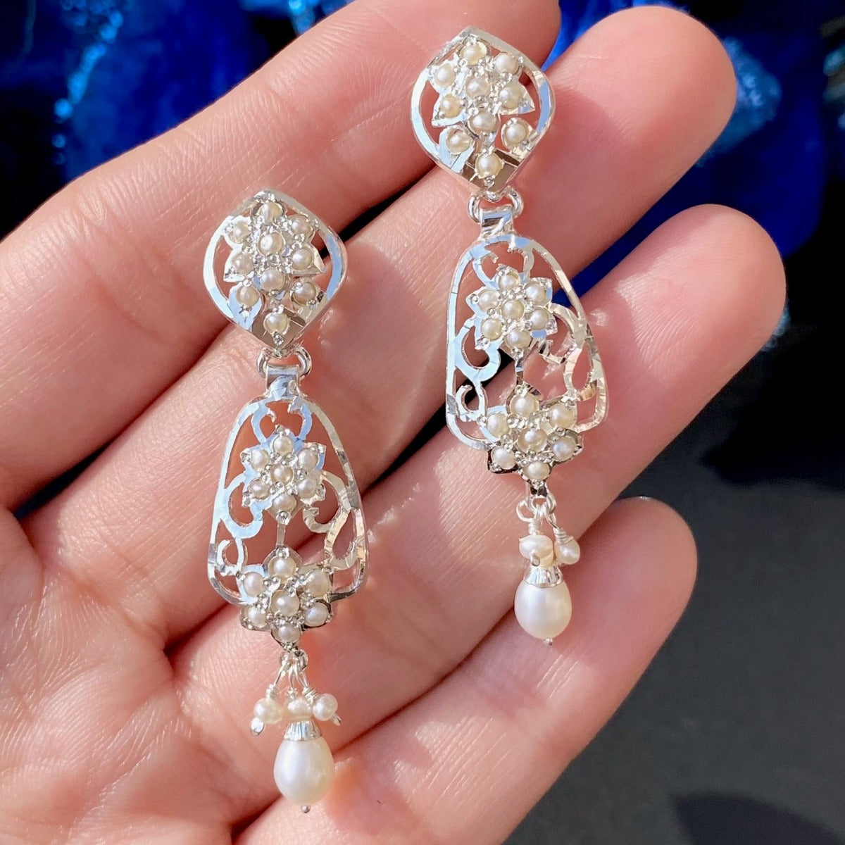 dainty silver earrings for girls