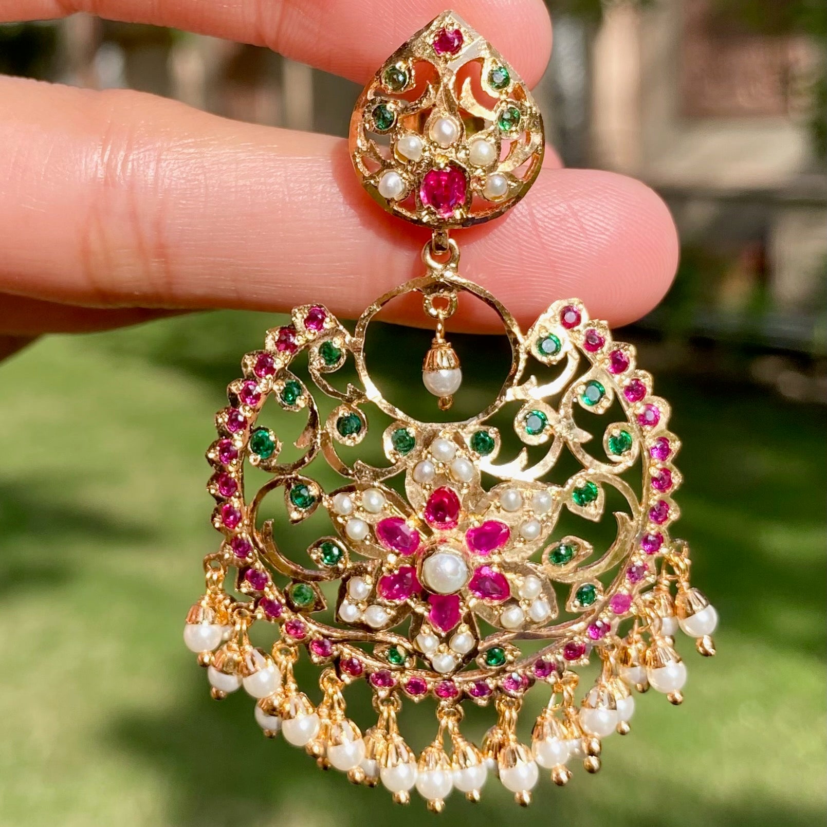 Gold Plated Chandbalis For Women BER 033
