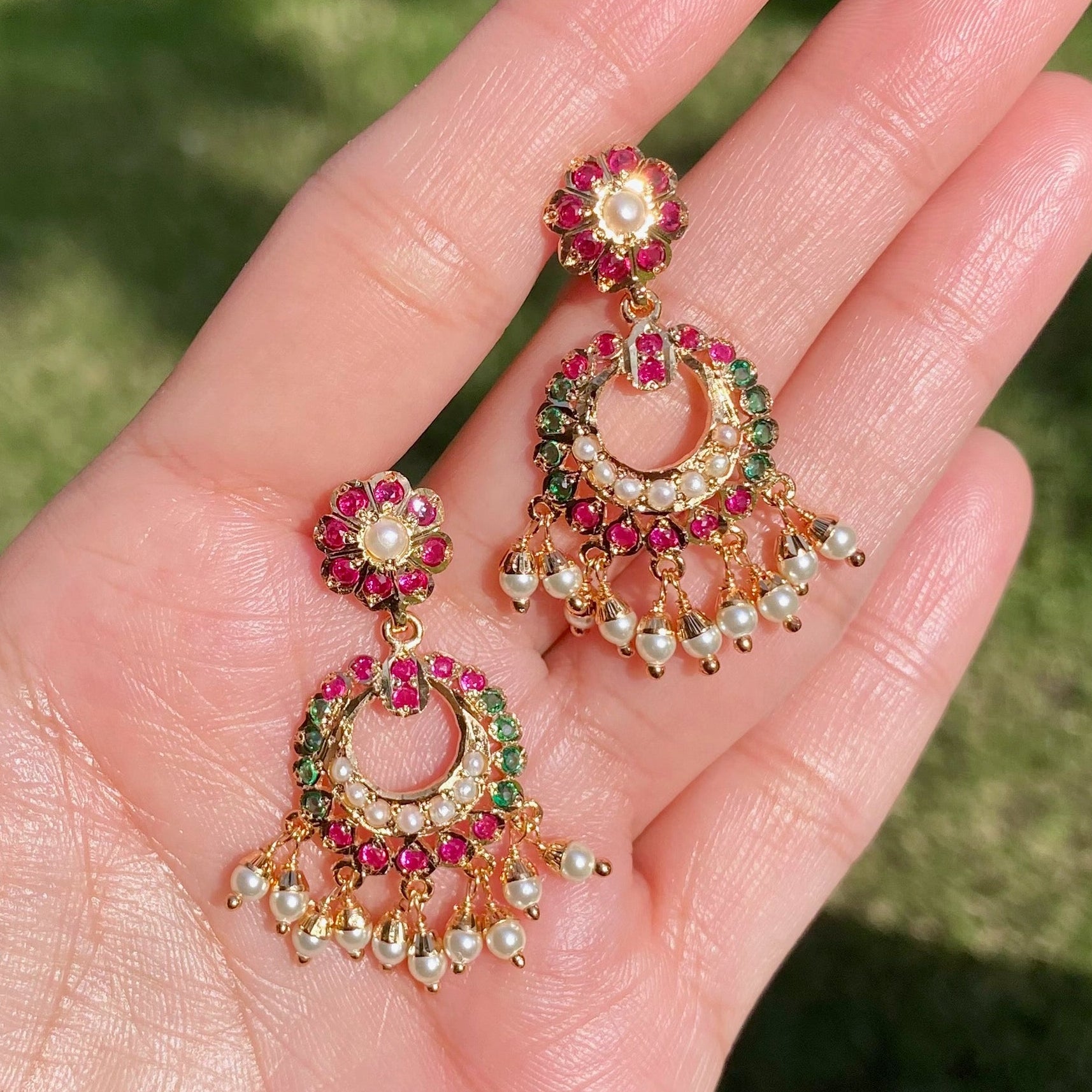 Gold Plated Chandbalis For Women BER 044