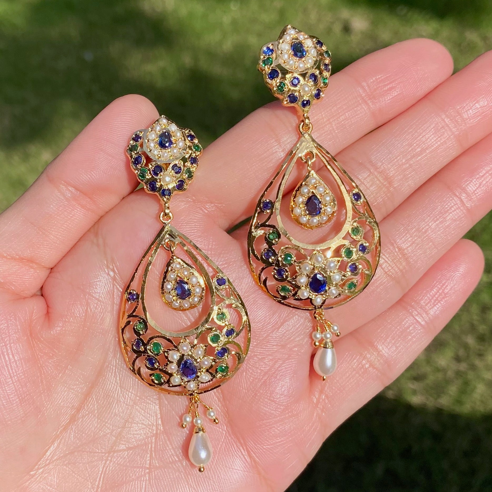Gold Plated Chandbalis For Women BER 025