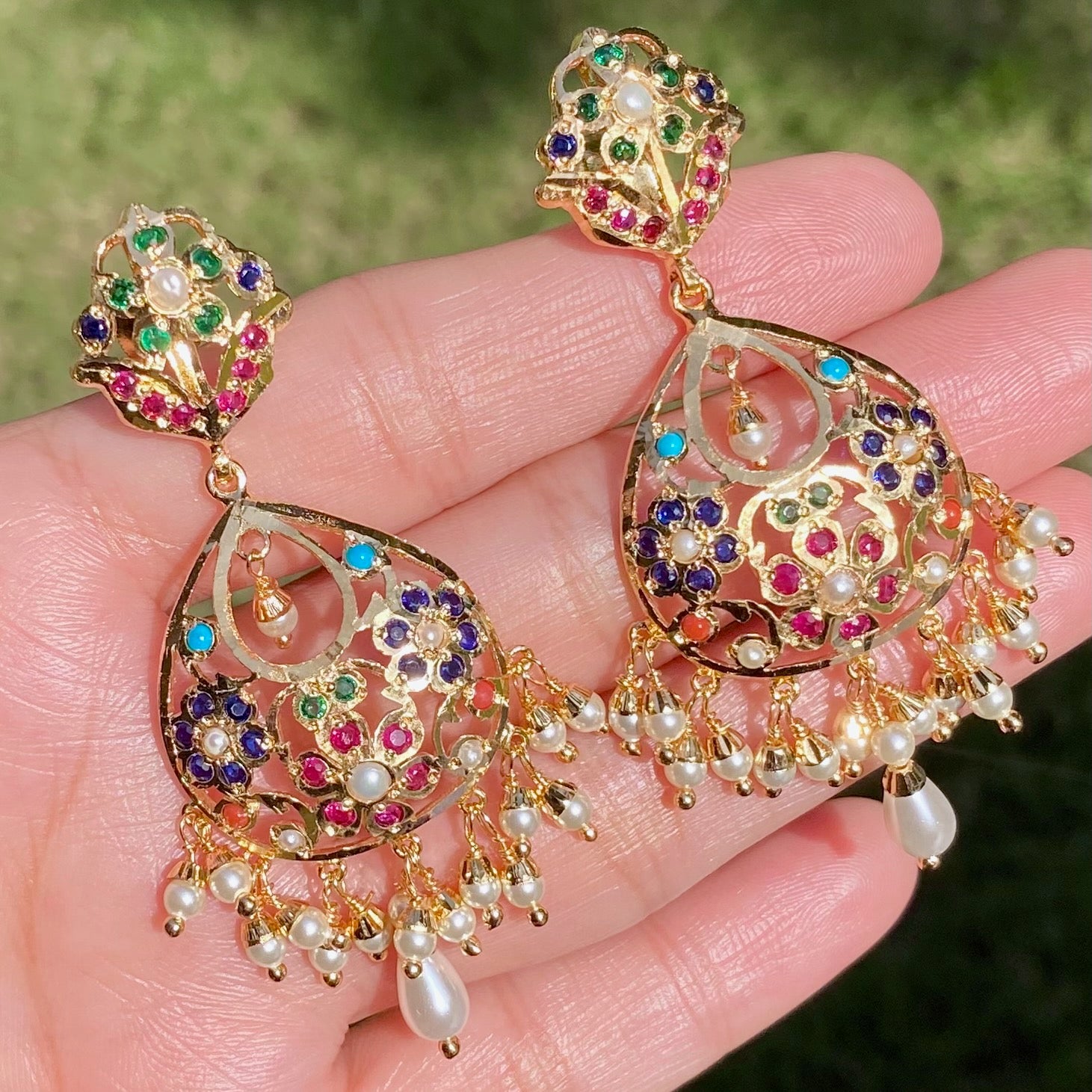 Gold Plated Chandbalis For Women BER 051