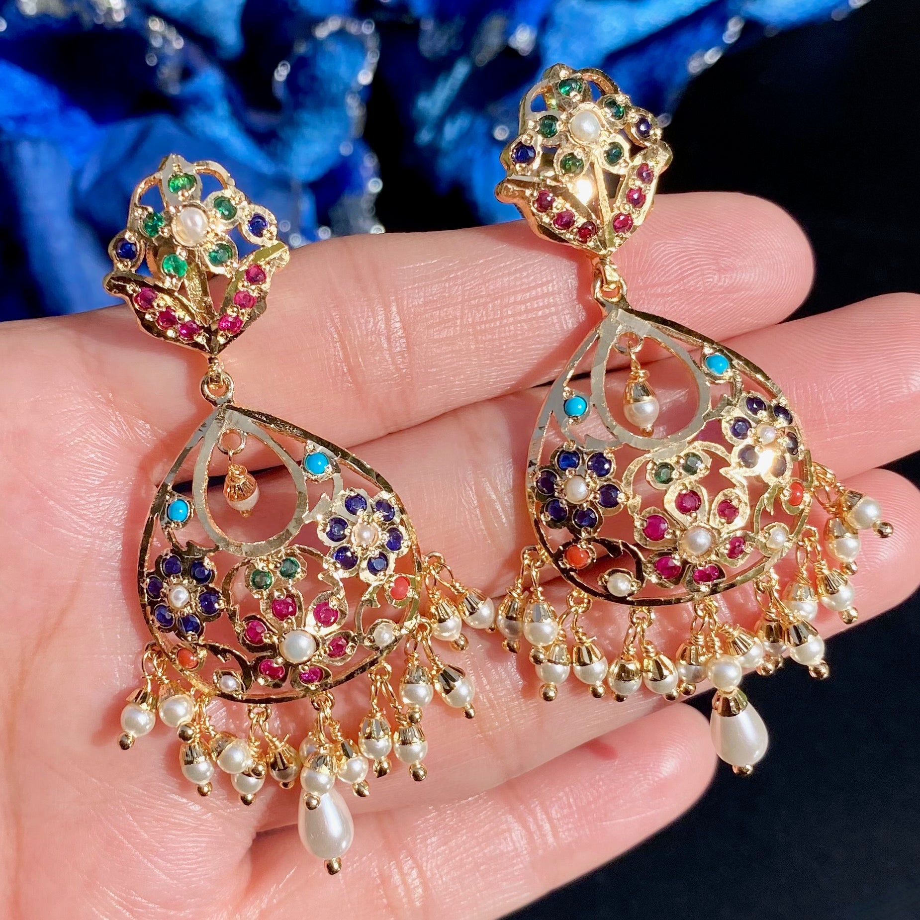 Gold Plated Chandbalis For Women BER 051